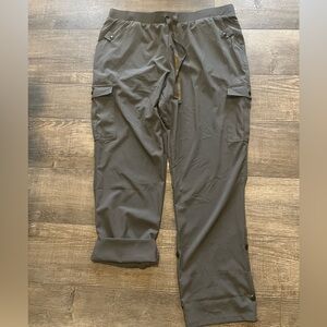 LuLaRoe Women’s Sawyer Utility Cargo Pants in Gray with Adjustable Length